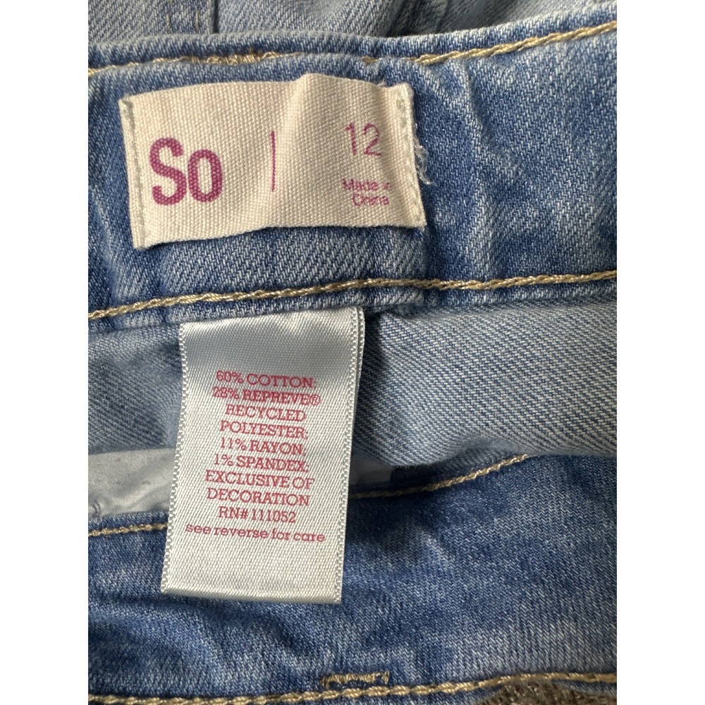 Girls Skinny Jeans Bundle Wonder Nation Size 12 Light Wash Lace Detail 2 Pairs - Picture 12 of 12